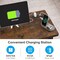 Rolling C Table with Charging Station, Mobile Side Table for Sofa and Bed
